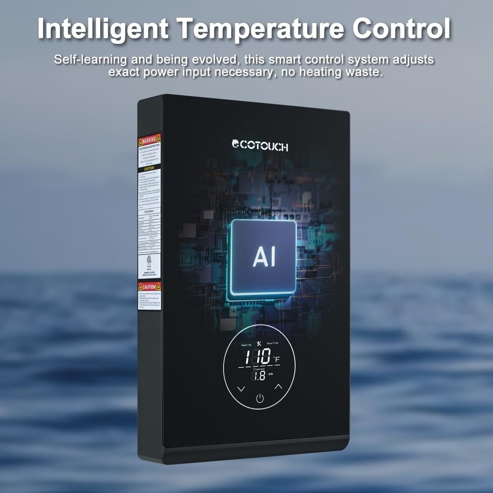 8kW Tankless Water Heater Electric, 240V On Demand Instant Endless Hot Water ...