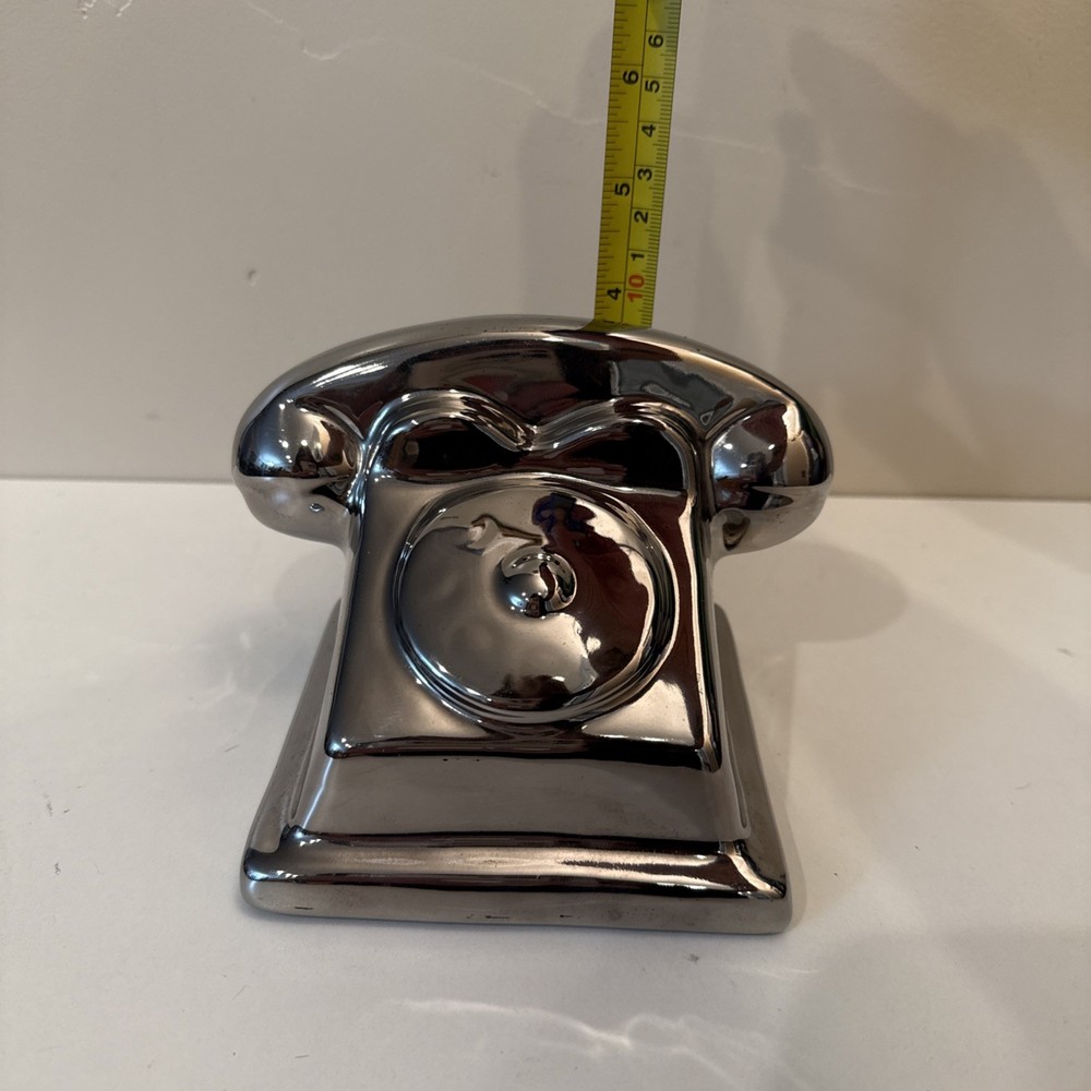 Retro Metallic Telephone Cute Ceramic Decor