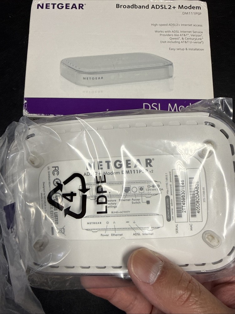 NETGEAR Broadband Adsl2+ Modem DM111PSP USED