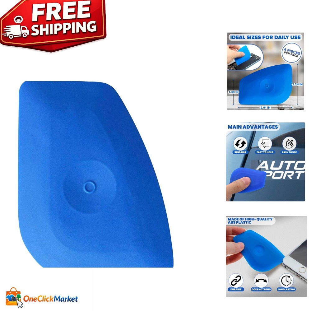 4-Pack Durable Sticker Removal Tool Set - Non-Residual Car Decal Remover
