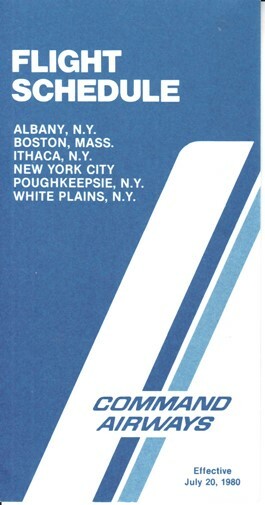 Command Airways timetable 1980/07/20