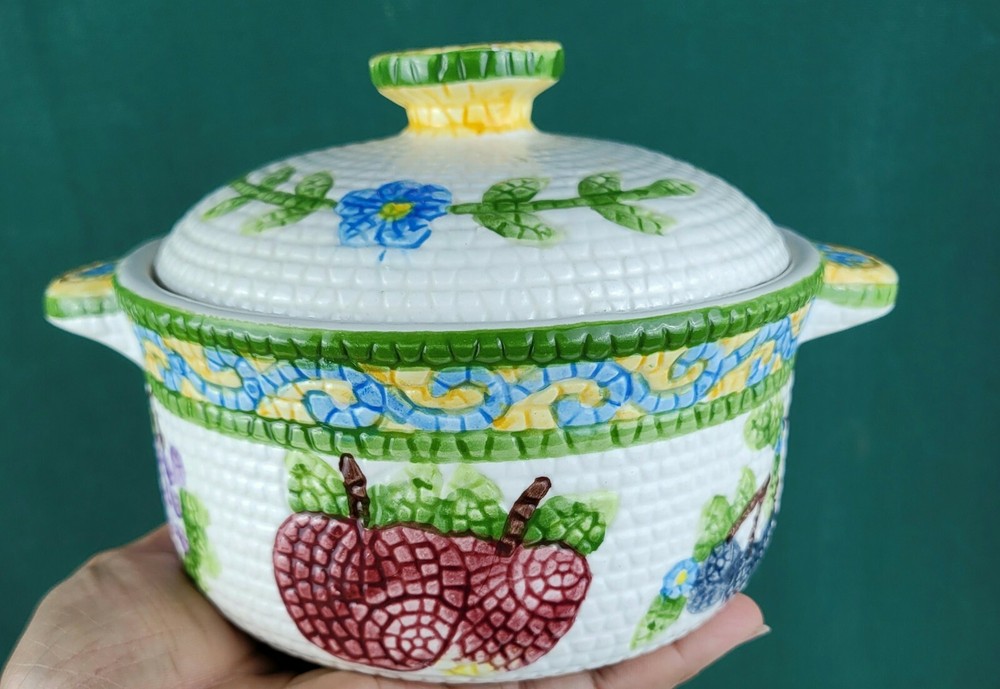 Jay Imports Mini Casserole Dish - Mosaic, Fruit, Scroll