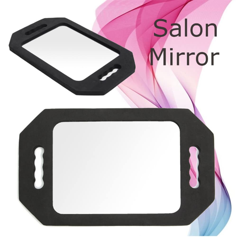 mpowtech Double Handle Mirror - Large 16.1"L x 9.8"W, 1 Pack Black-rectangle