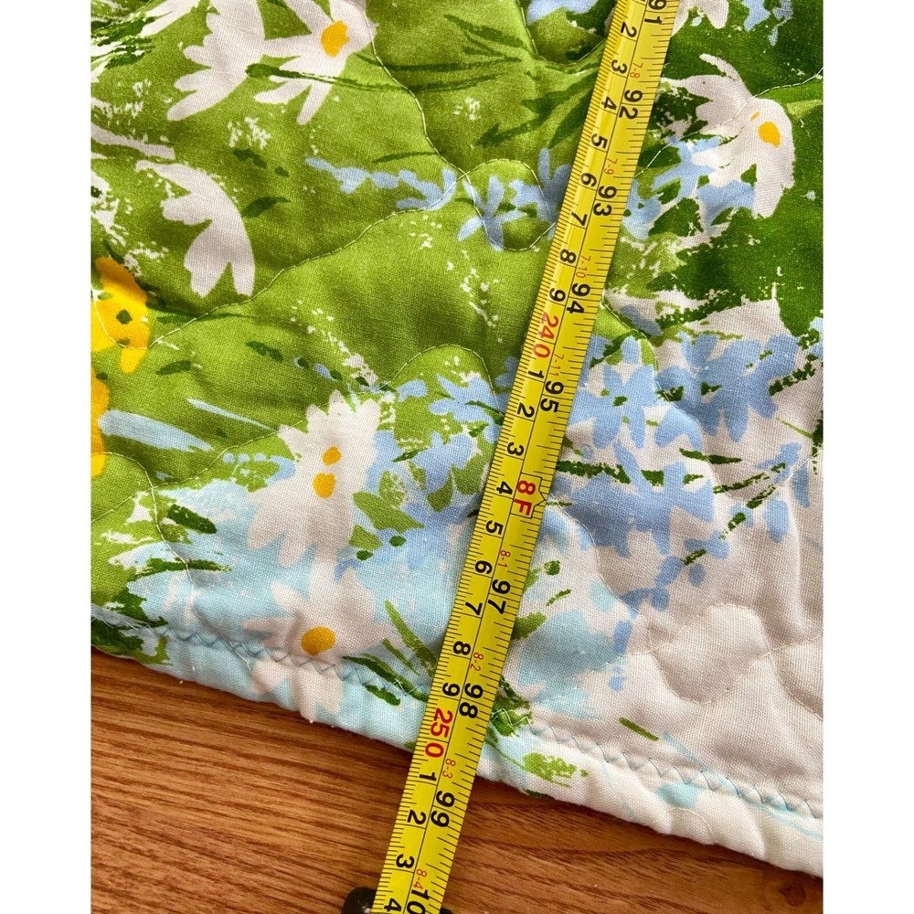Daisy Pattern Bed Bedroom Spread & 2 Pillow Case Set Flower Handmade READ