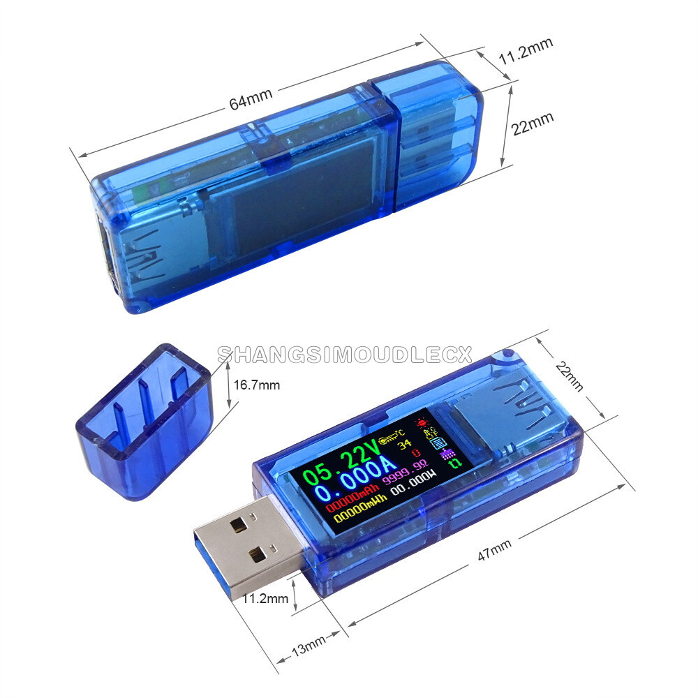 USB 3.0 LCD Voltmeter ammeter voltage current meter multimeter battery charge