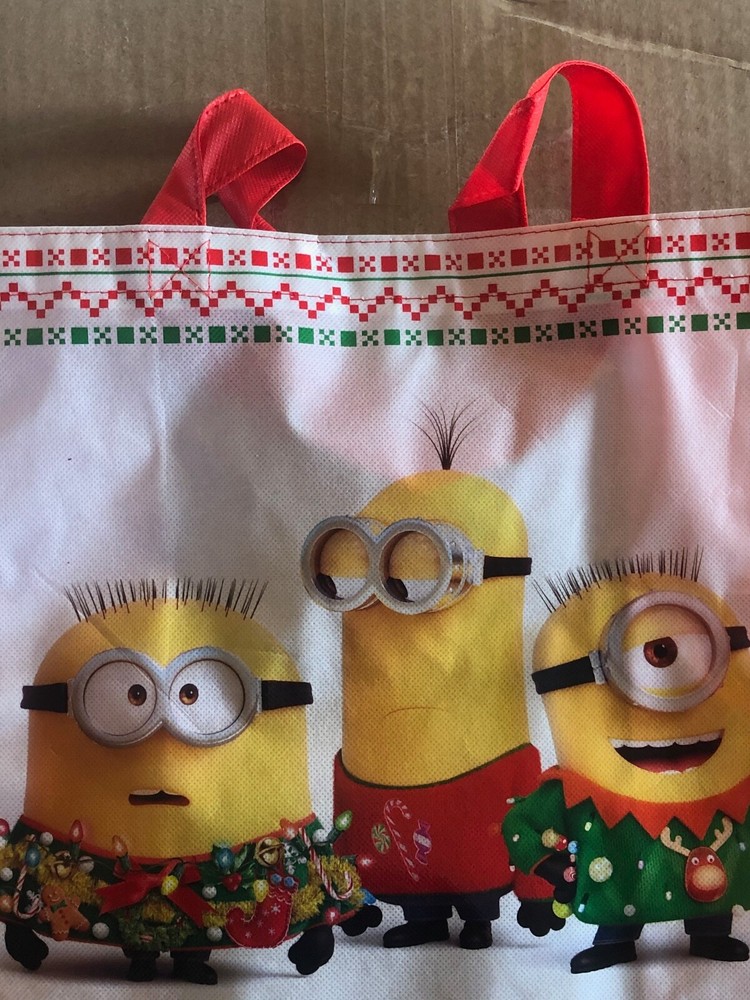 Reusable Tote Bag - Minions Christmas Theme