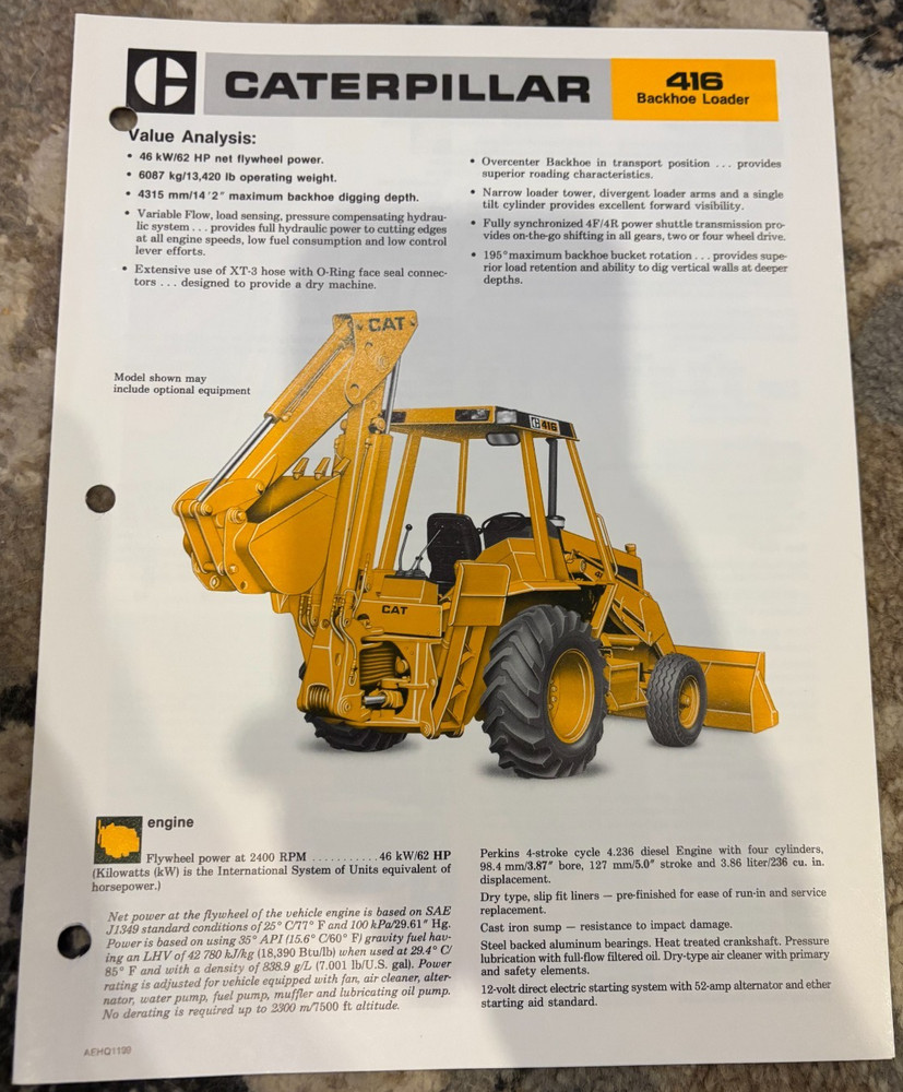 Caterpillar CAT 416 Backhoe Loader Brochure AMIL25
