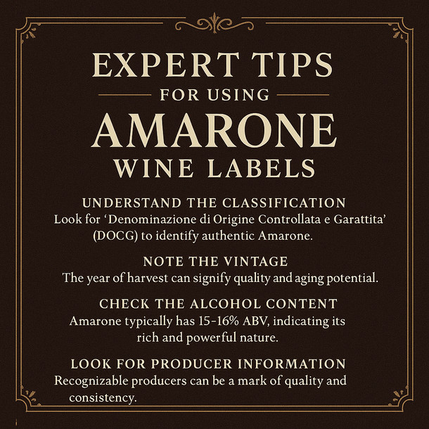 LD Carlson Amarone Wine Labels 30 ct