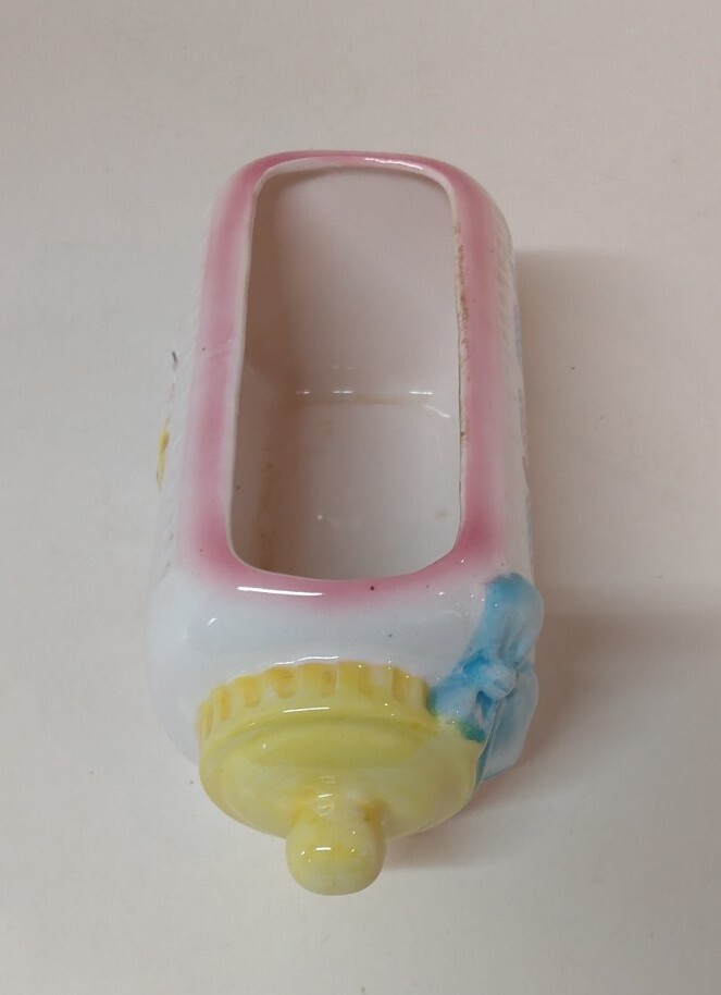 Ceramic Baby Bottle Planter Vase Decor