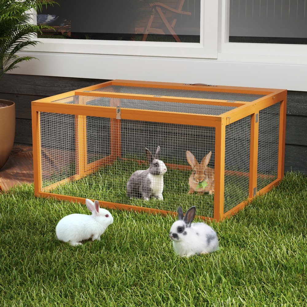 Collapsible Wooden Chicken Coop with Run Stable Comfortable Chicken Brooder Box