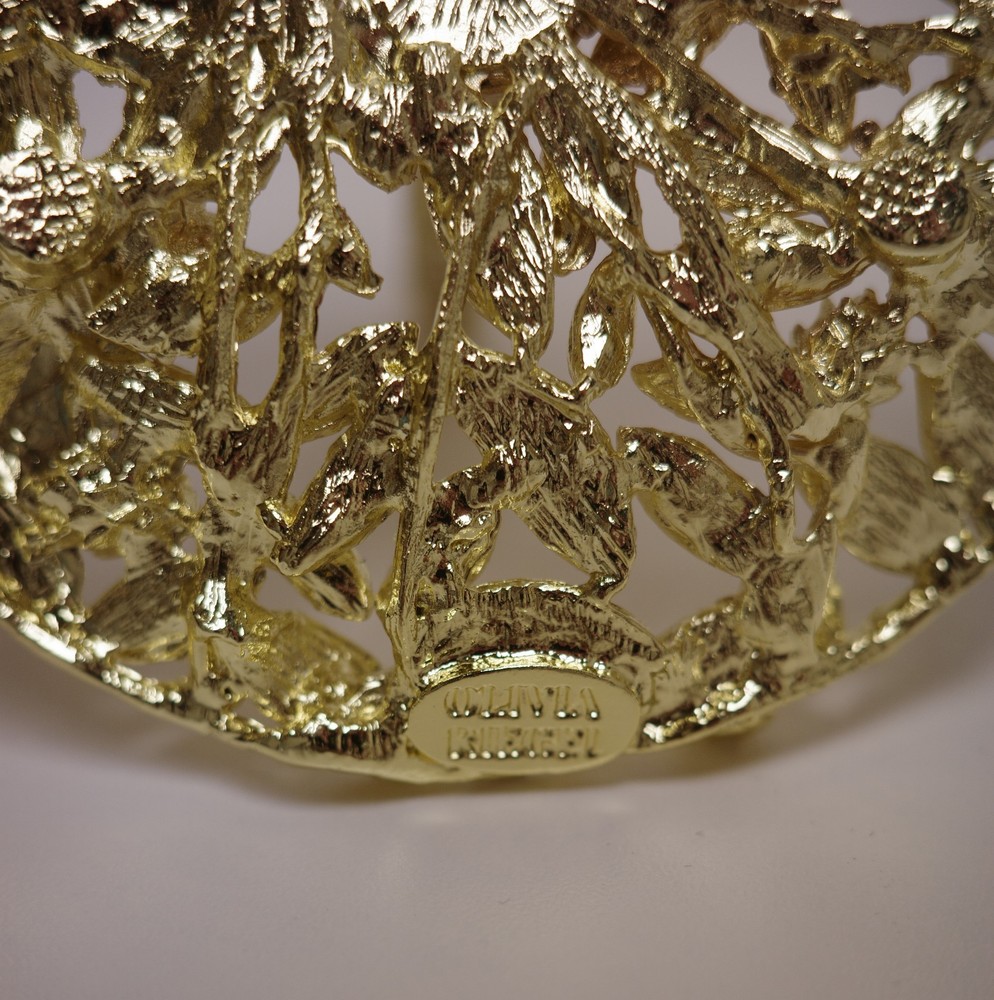 OLIVIA RIEGEL Crystal "Gold Cornelia" Ring Holder