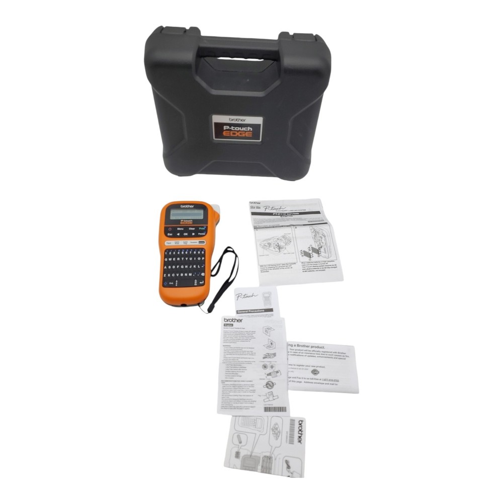 Brother PT-E110 Label Maker P-Touch PTE110 ** Includes: Carrying Case **