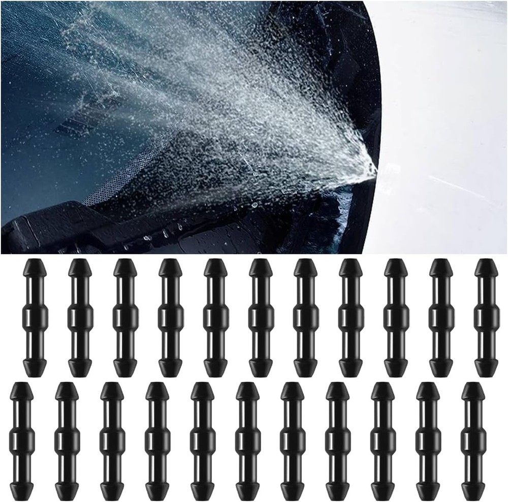 Universal Windshield Washer Hose Connector 2-Way I-Type Splitter Adapter