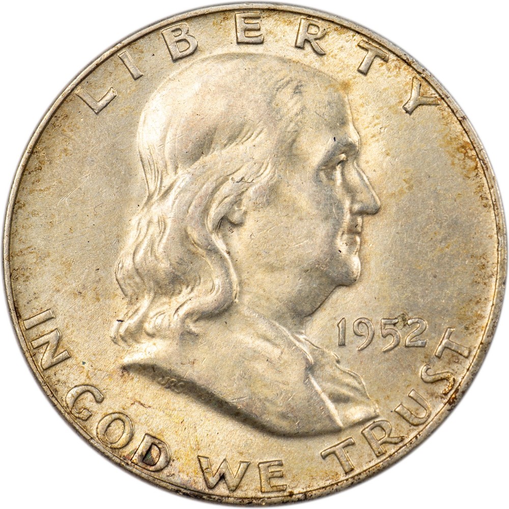 1952-D Franklin Half Dollar - Nice Full Bell Lines - AU!