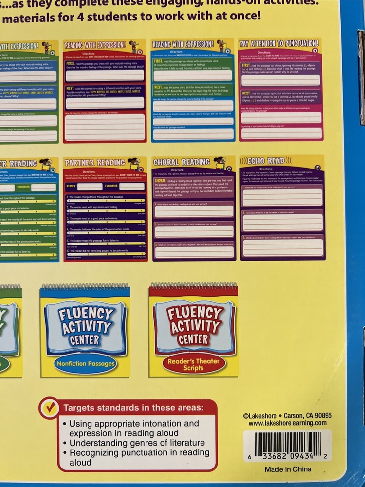 Lakeshore Learning Reading First Activity Center Fluency