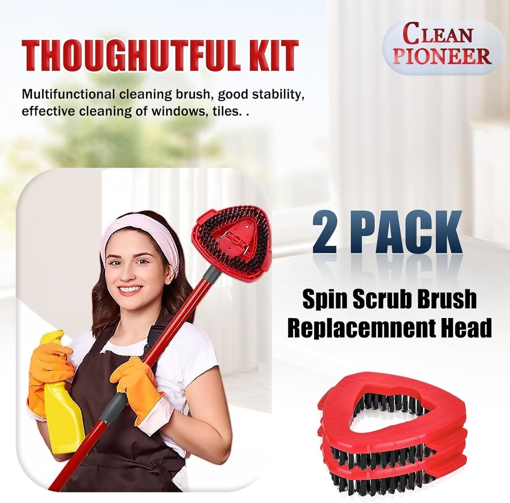 Durable and Lightweight Spin Scrub Brushes – Perfect for Tile & Floor Care