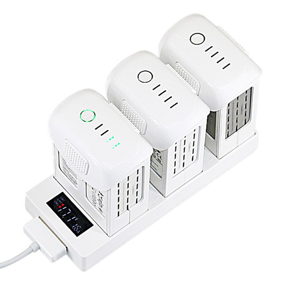 3 Slots Multi Battery Charger Charging Hub For DJI Phantom 4 Pro/Adv/Pro+ C