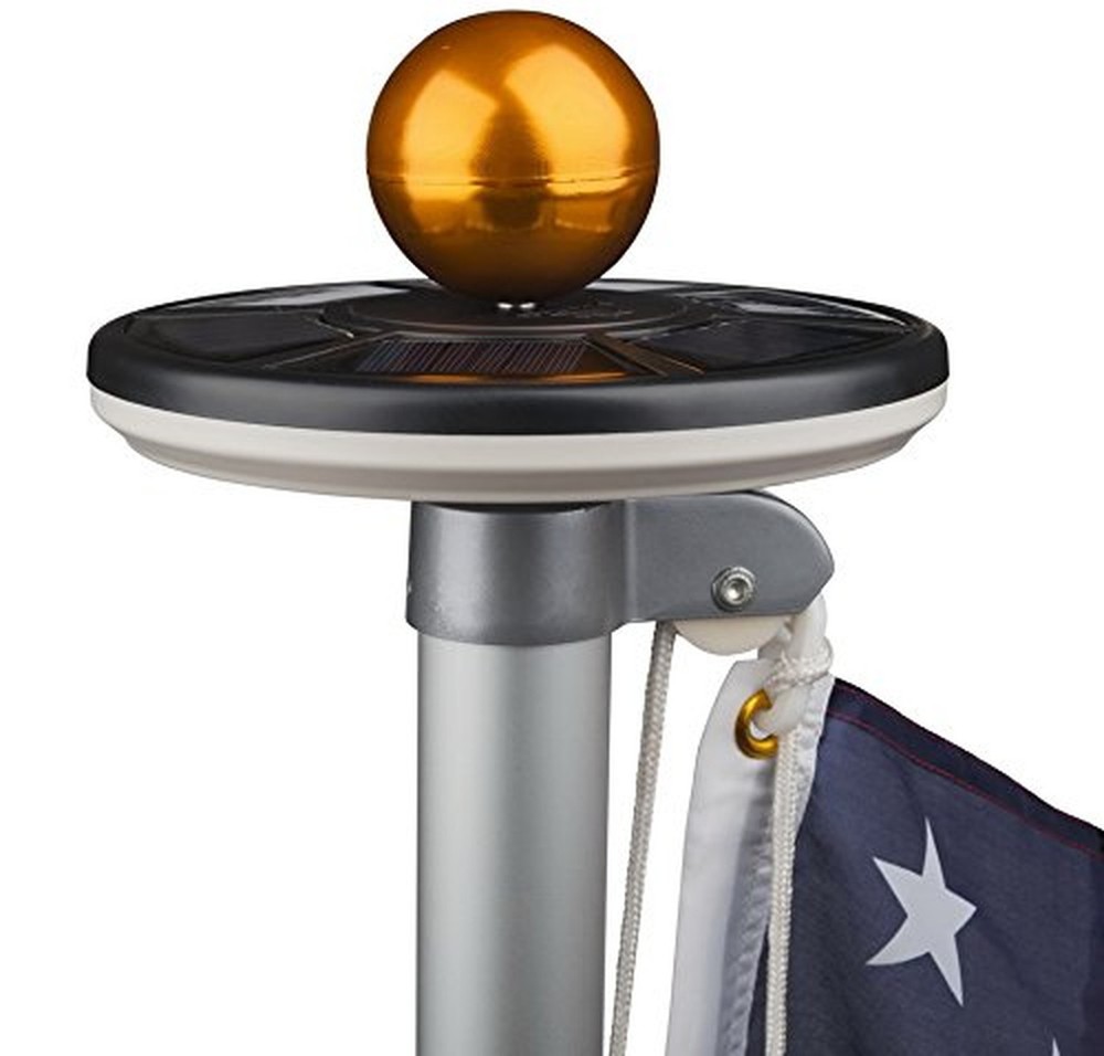 Sunnytech 2nd Generation Solar Flag Pole with 20LED Light, Brightest and Most...