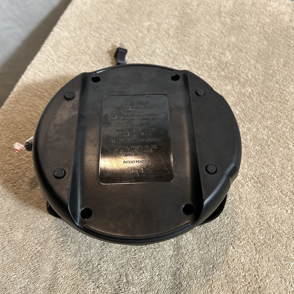 Presto Belgian Waffle Bowl Maker 0350001 Tested Working