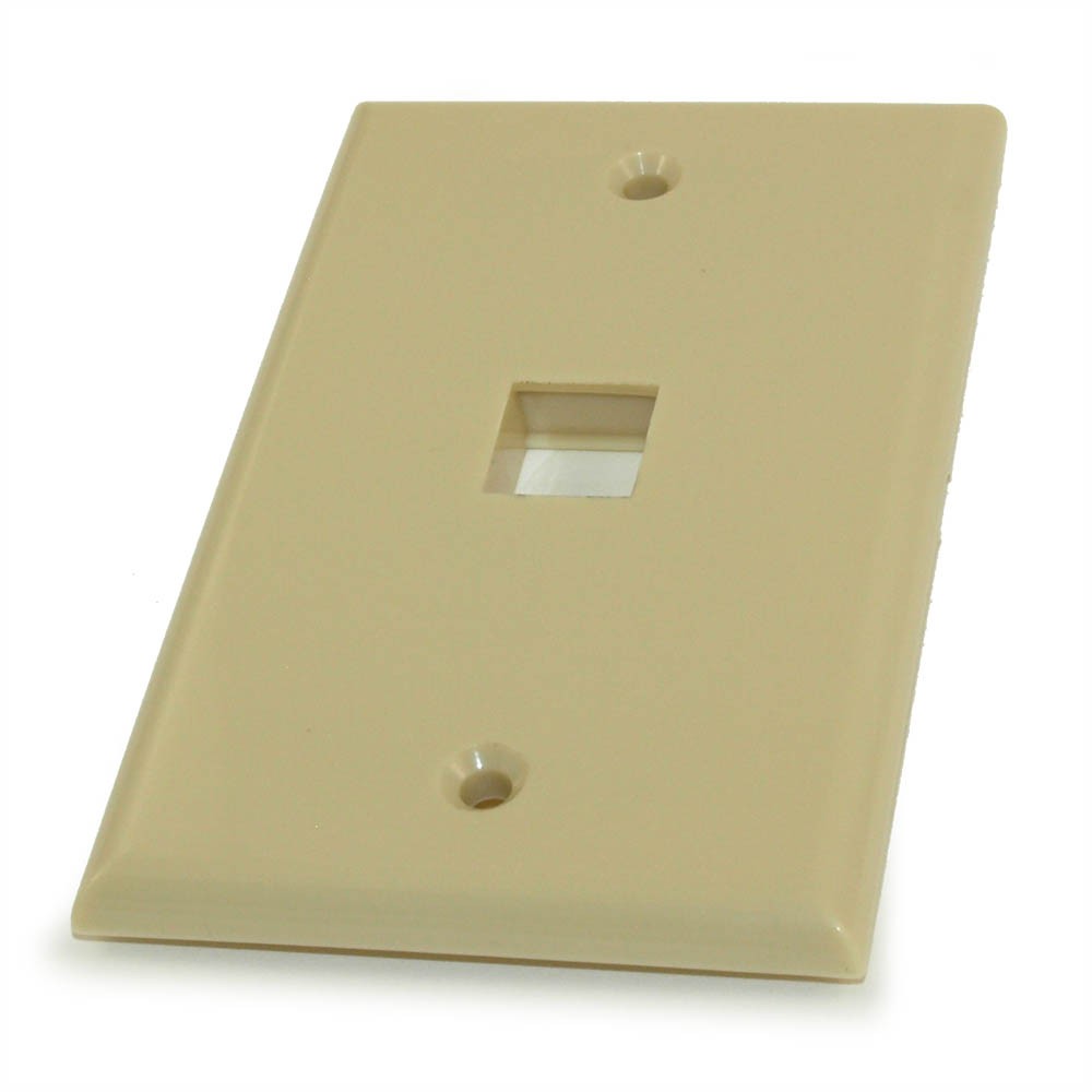 Wallplate: Keystone  1 Hole - Ivory