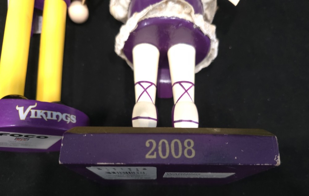 NFL Vikings & Limited Edition Ballerina Nutcracker Holding Miniature Nutcracker