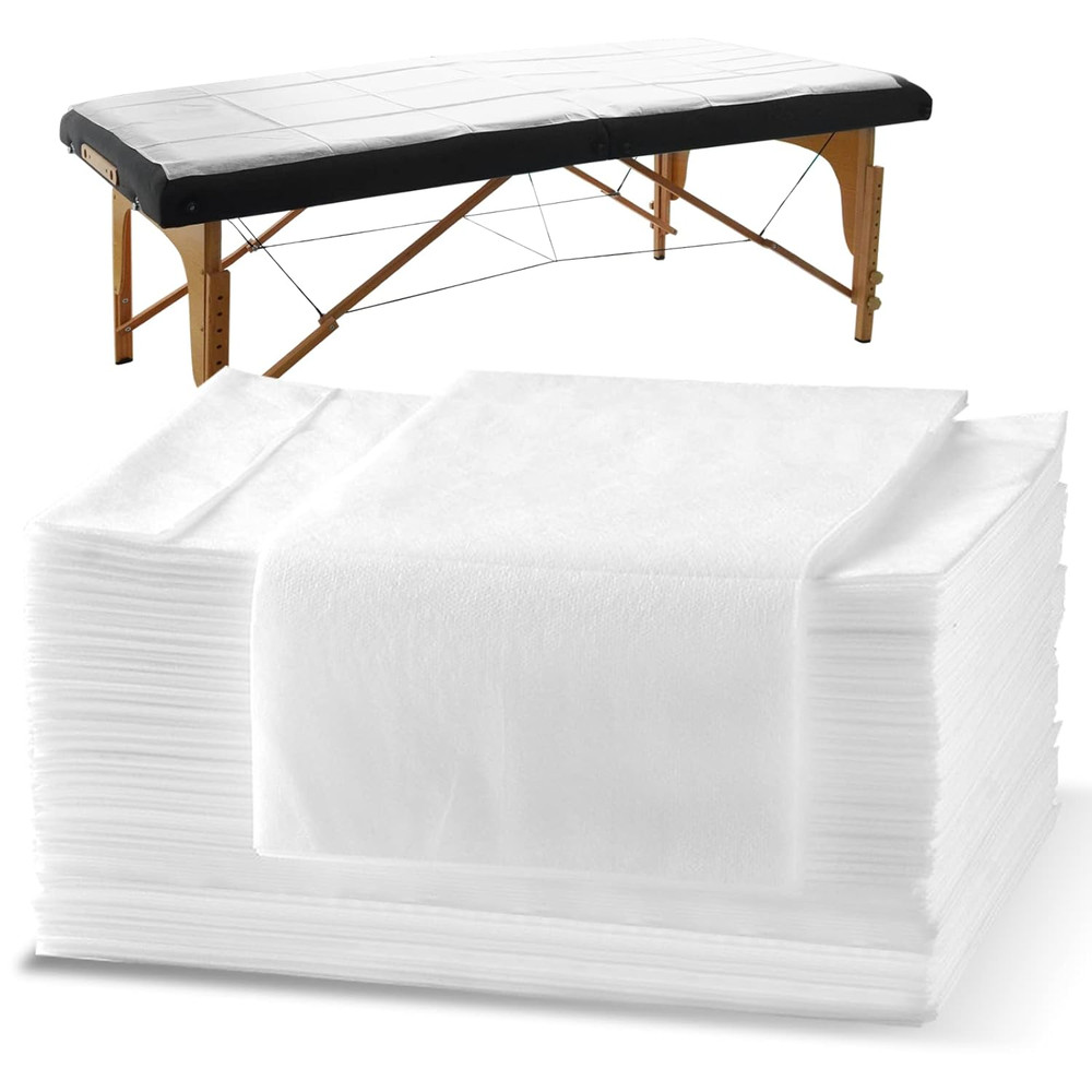 Spa Bed Sheets Disposable Massage Table Set, 30 Pcs Massage Sheets Cover Non-Wov
