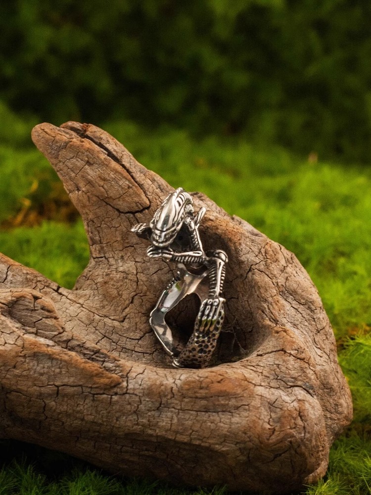 hangsworld dark fine three-dimensional exaggerated irregular retro ring
