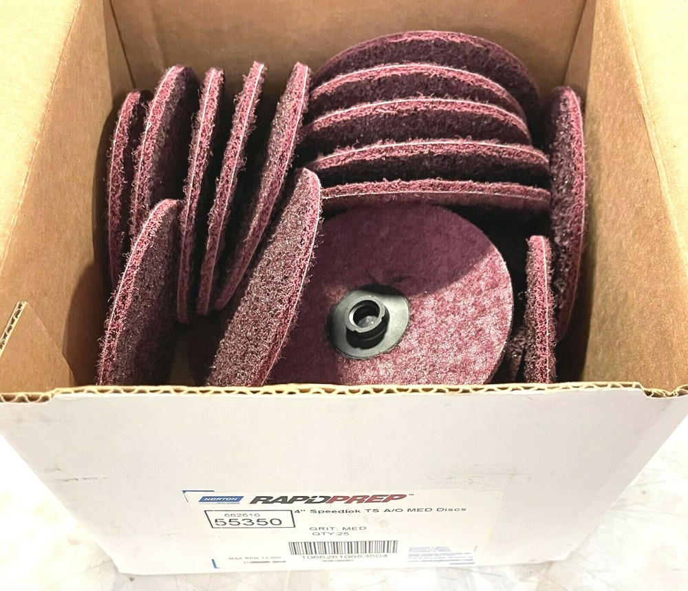 Norton 4" Surface Conditioning Discs TS A/O Maroon  Medium Prep Pad Discs 25pk