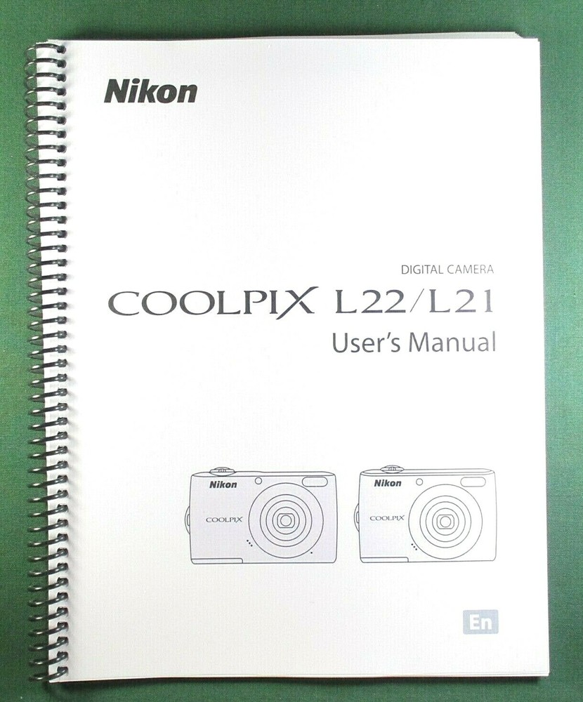 Nikon CoolPix L22/L21 User's / Instruction: 148 Pages & Protective Covers