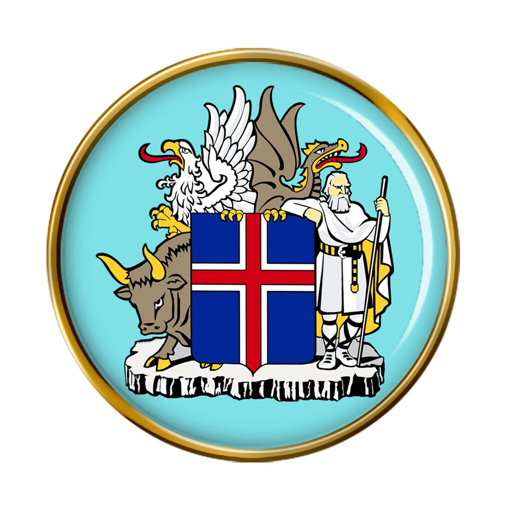 Icelandic Crest Pin Badge