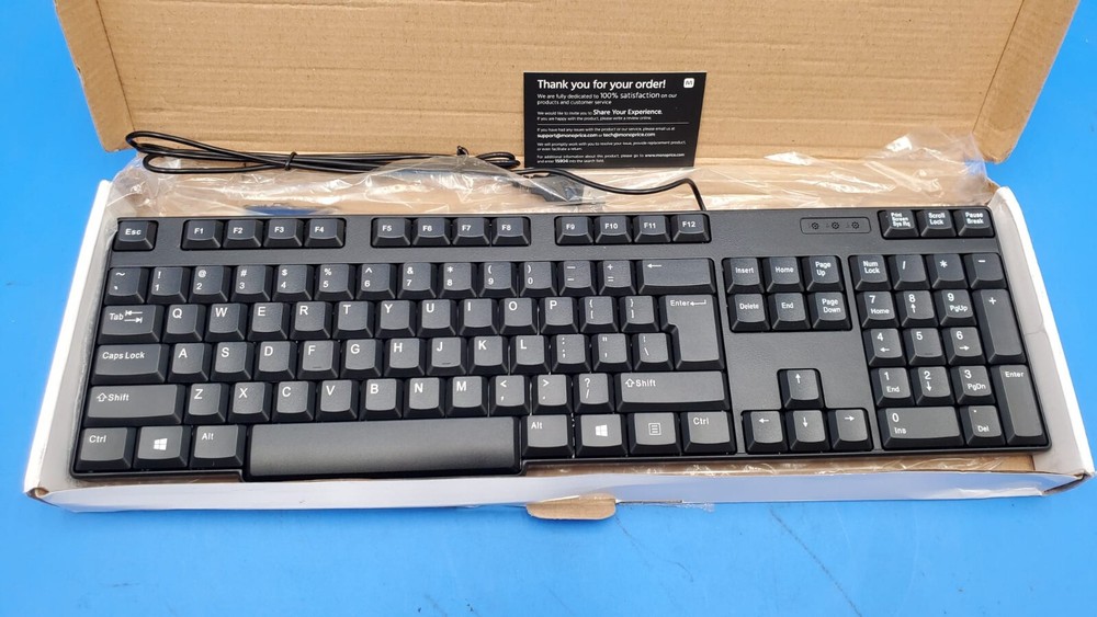 LOT OF 2/ Monoprice Essential USB Keyboard 15904