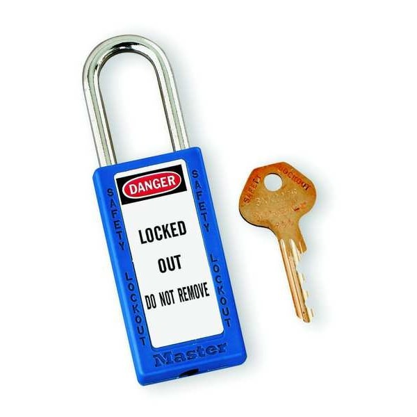 Master Lock 411Ylw Lockout Padlock, Keyed Different, Thermoplastic, Yellow, 1