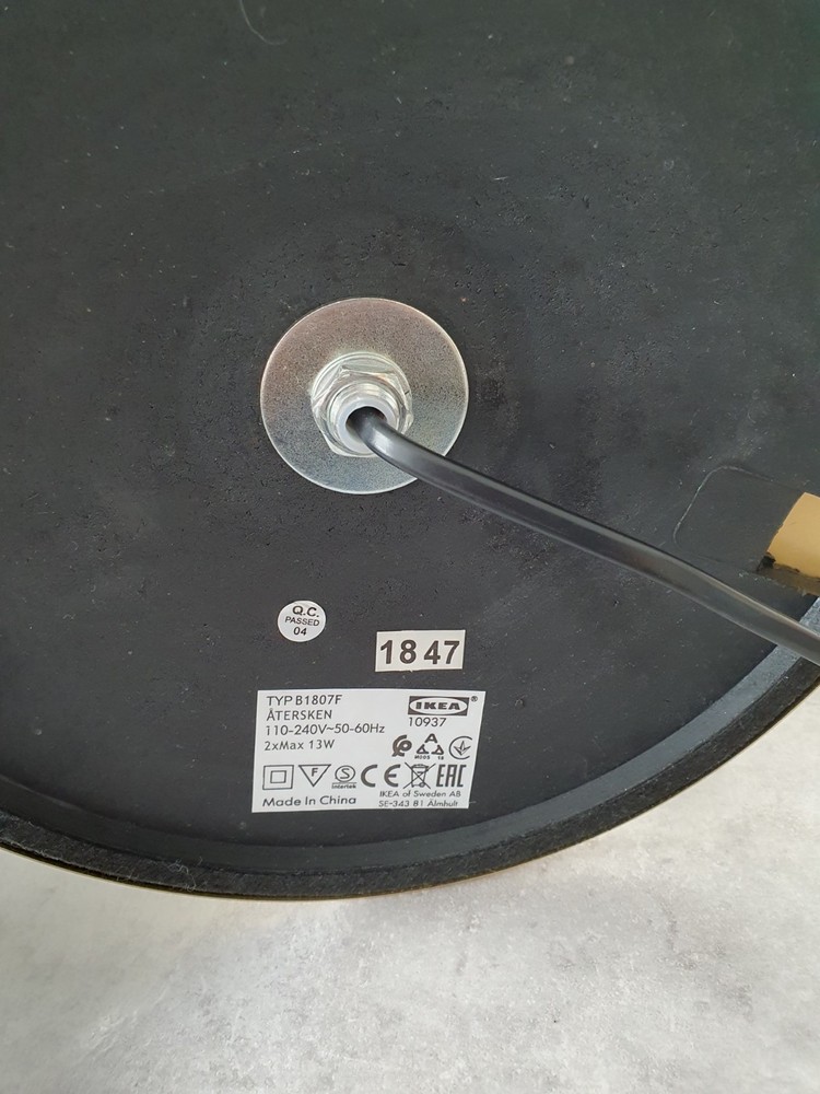 IKEA Table bedside ATERSKEN Lamp Art Deco Style