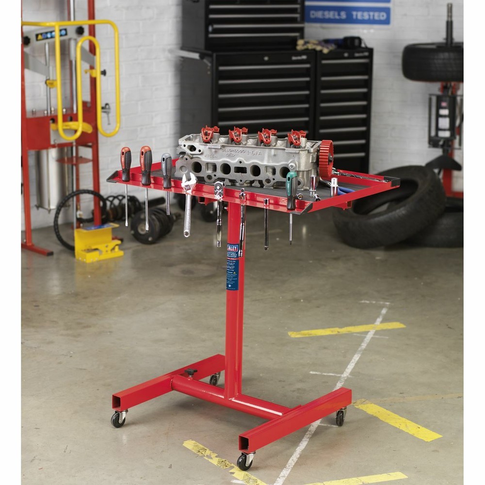 Sealey Mobile Workstation Adjustable-Height Workshop Warehouse Workbench