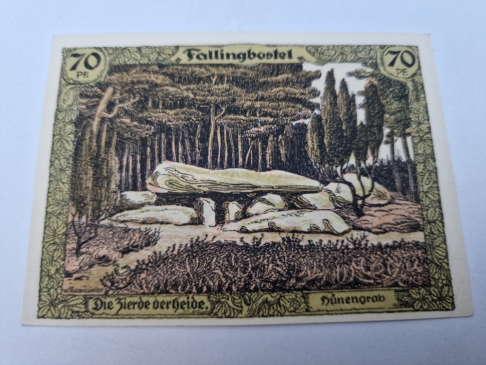 70 Pfennig 1921 Excellent Condition Old BANKNOTE Germany