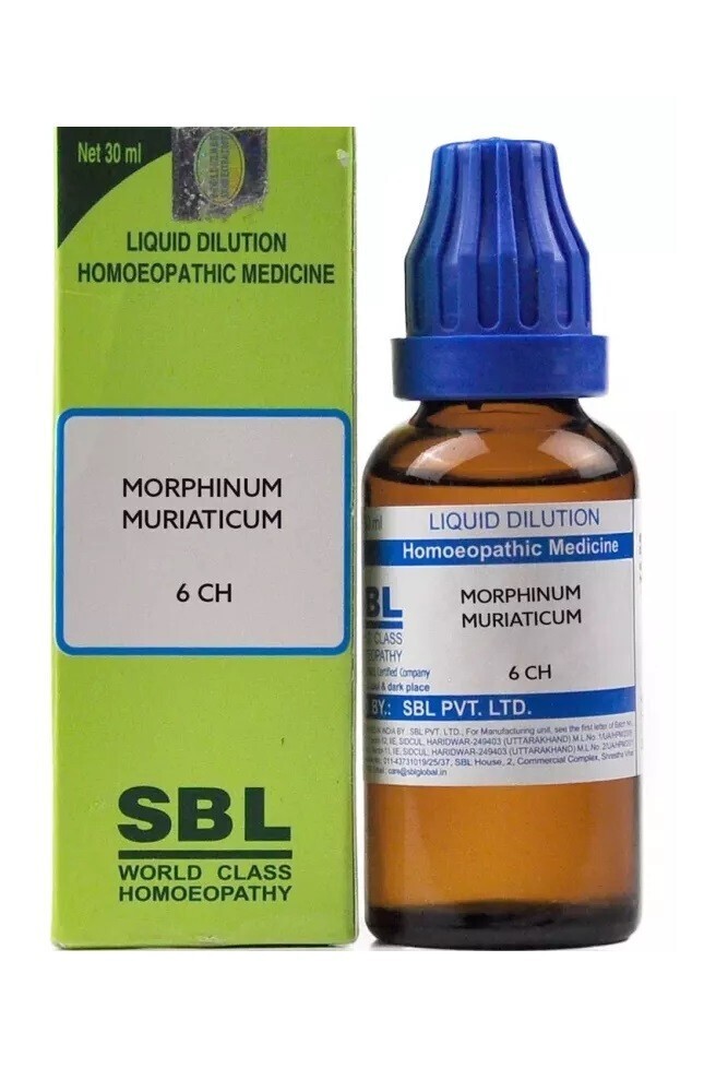 SBL Homeopathic Morphinum Muriaticum  6 CH (30ml Each) Dilution