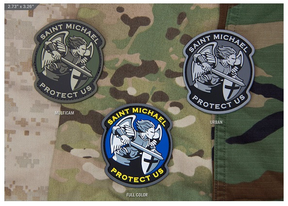 Milspec Monkey MSM PVC Patch Saint St. Michael Protect Us Modern -FULL COLOR NEW