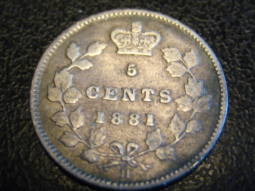 1881-H Canadian 5 Cent Silver