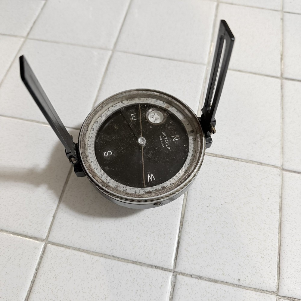 Vintage Dietzgen Pocket Transit Surveying Compass Tool