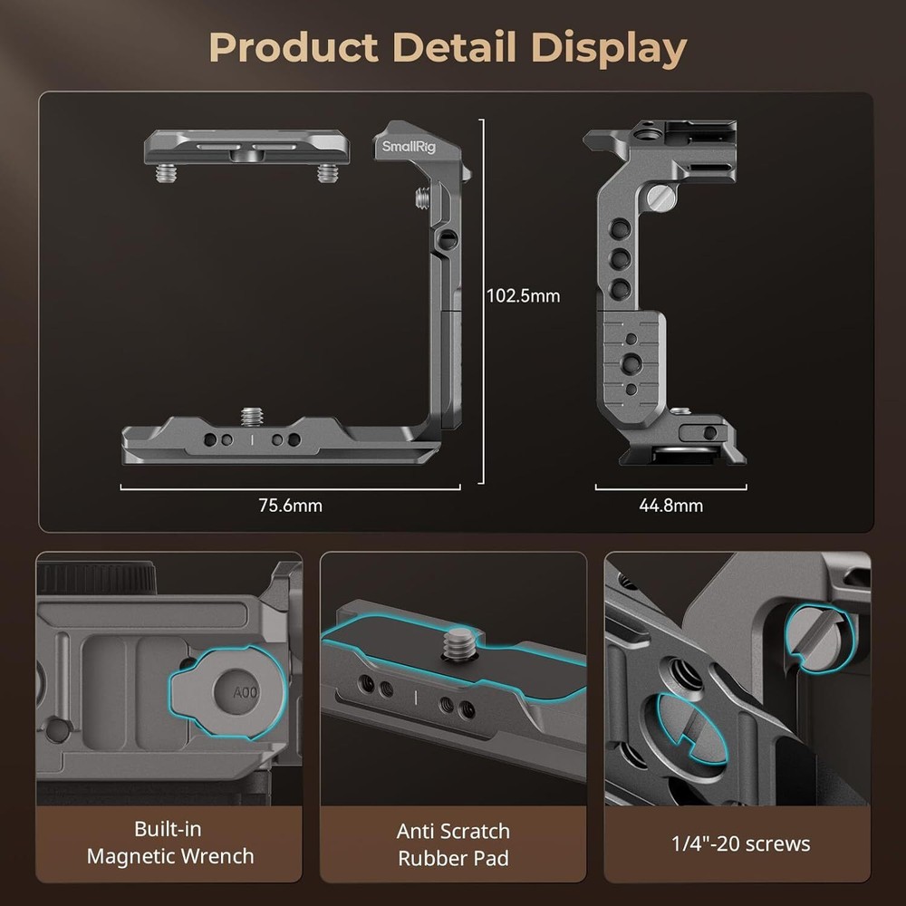 SmallRig FX3 HawkLock Quick Release Half Cage for Sony FX3 / FX30 Camera