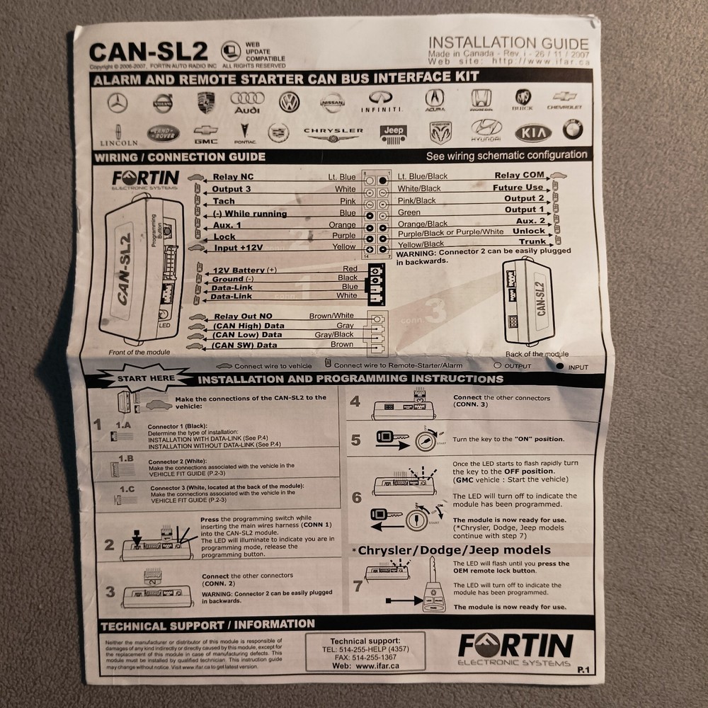 Fortin Electronics CAN-SL2 interface module