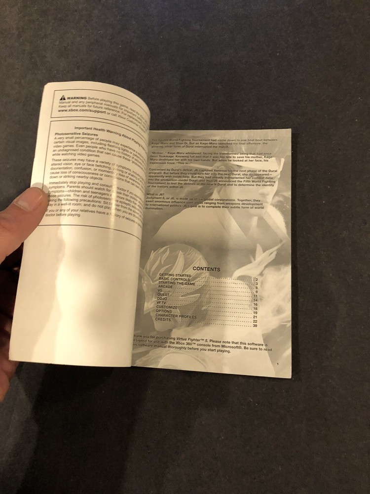 virtua fighter 5 xbox 360 Manual Only