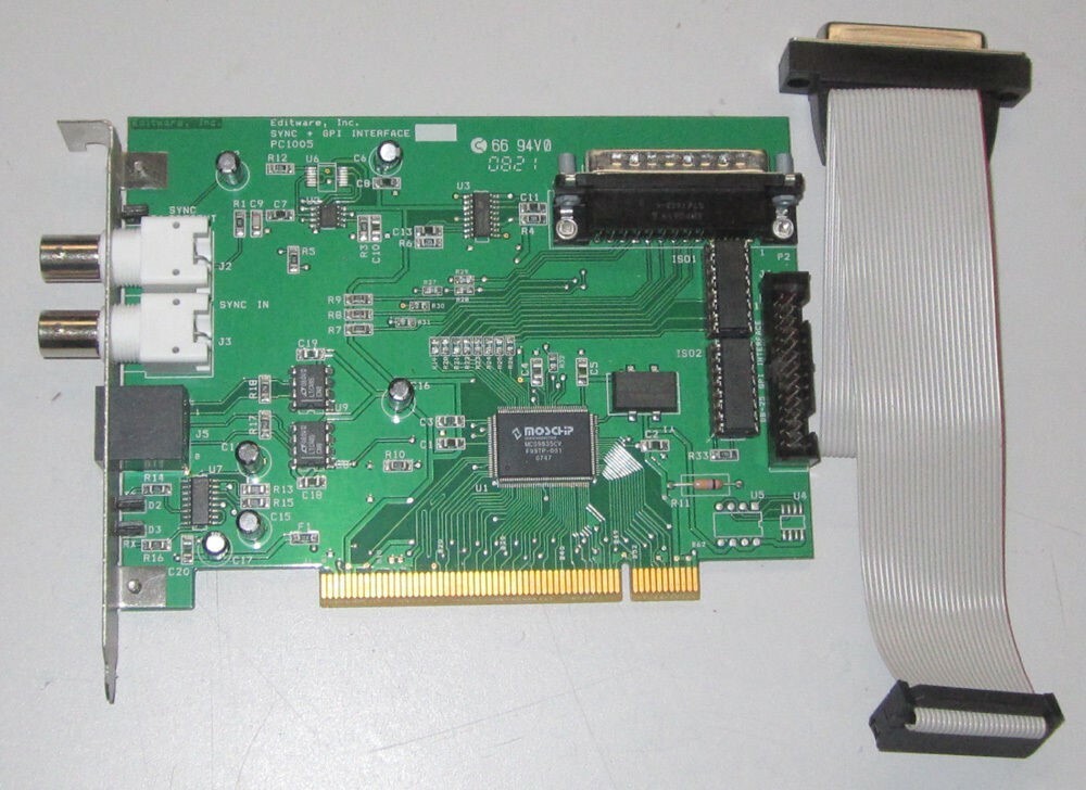Editware PC1005 Sync + GPI Interface PCI card w/ cable