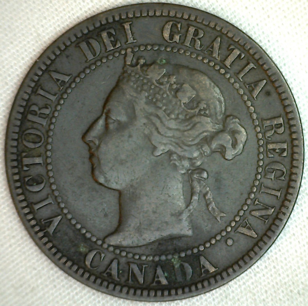 1899 Bronze Canadian Large Cent Coin 1-Cent Canada 1c Circulated