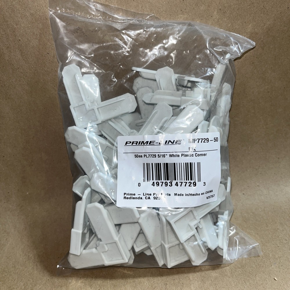 Convenient 50-Pack White Plastic Frame Corners - Easy Screen Installation