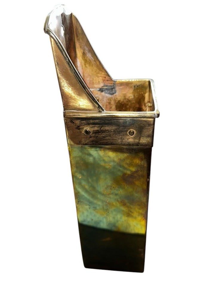 Vintage Match Stick Holder Brass Long