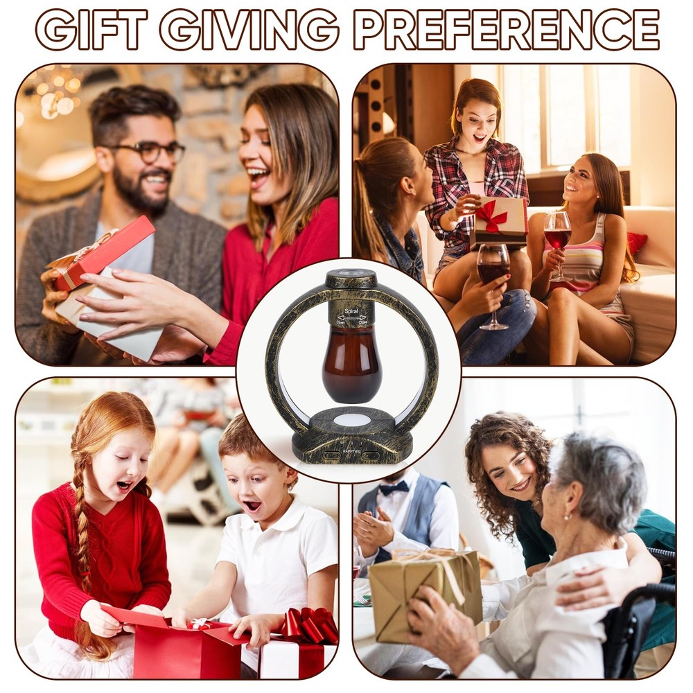 HAPPTWS Essential Oil Diffuser Set- 3 Timer Settings Copper Color