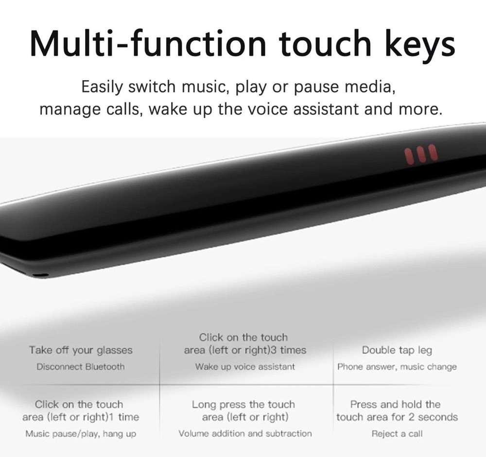 AI Translation Smart Glasses Bluetooth Sunglasses 164 Languages