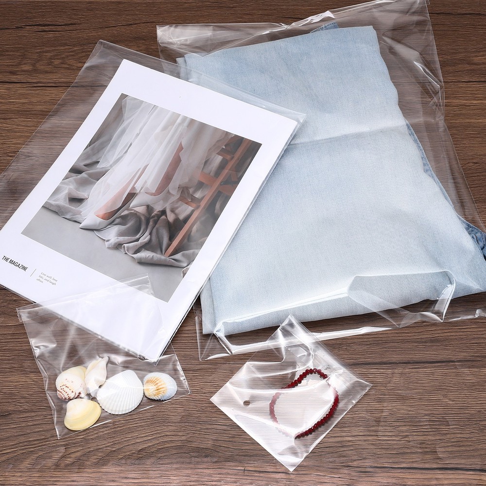 1000 Pack - 5 x 7 Inch Clear Resealable Cello Bags Plastic Poly