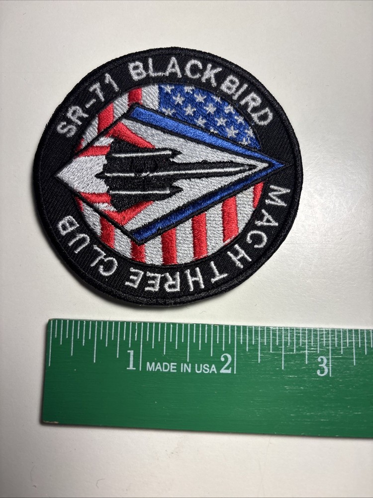 SR-71 Blackbird Mach 3 Club Embroidered Patch
